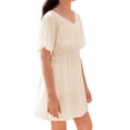 thumbnail image 2 of V-Neck Short Sleeve Girls Swimsuit Cover-Up Loose Lightweight Mini Dress, 2 of 4