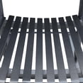 thumbnail image 6 of Wooden Rocking Chair Porch Rocker Indoor or Outdoor Chair, Black 24.5 x 32.85 x 45.25 inches, 6 of 7