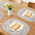 thumbnail image 2 of Unique Bargains Wipeable Set of 6 Leather Placemats for Dining Table Decor Misty Pink, 2 of 6
