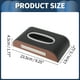 thumbnail image 4 of Soporte para Pañuelos de Coche Unique Bargains con Alfombrilla Antideslizante Organizador de Caja de Pañuelos de Coche con Placa de Número y Anillo de Acero PU 9.25"x5.12"x1.77" Negro Marrón 1 Pc, 4 of 6