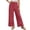 Red, variant on Casual Pants for Women 2026 Spring Summer Lightweight Elastic Waist Drawstring Side Split Hem Wide Leg Pants with Pockets