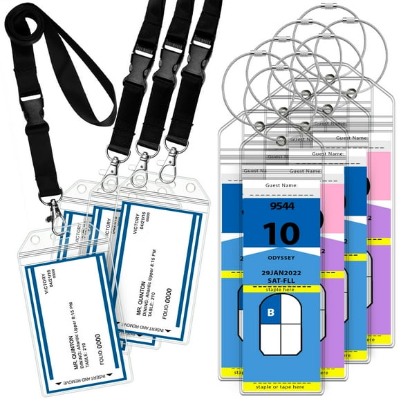 GreatShield 8x Clear Cruise Luggage Tag Holder w/ Zip Seal & Steel Loops for Royal Caribbean & Celebrity + 4x Resealable Cruise ID Badge Holder with Black Lanyard