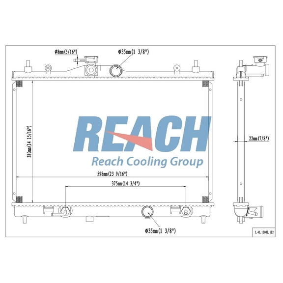 REACH 41-13002 Radiator for 07-12 Nissan Versa, Automotive Radiator Replacement Part