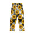 thumbnail image 6 of Uemuo Sunflowers Pattern Men's Wide Leg Palazzo Lounge Pants with Pockets Light Weight Loose Comfy Casual Pajama Pants-, 6 of 9