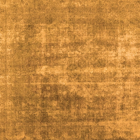 Ahgly Company Indoor Square Abstract Orange Contemporary Area Rugs, 7' Square