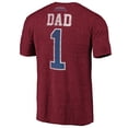 thumbnail image 3 of Men's Burgundy Colorado Avalanche Greatest Dad Tri-Blend T-Shirt, 3 of 3