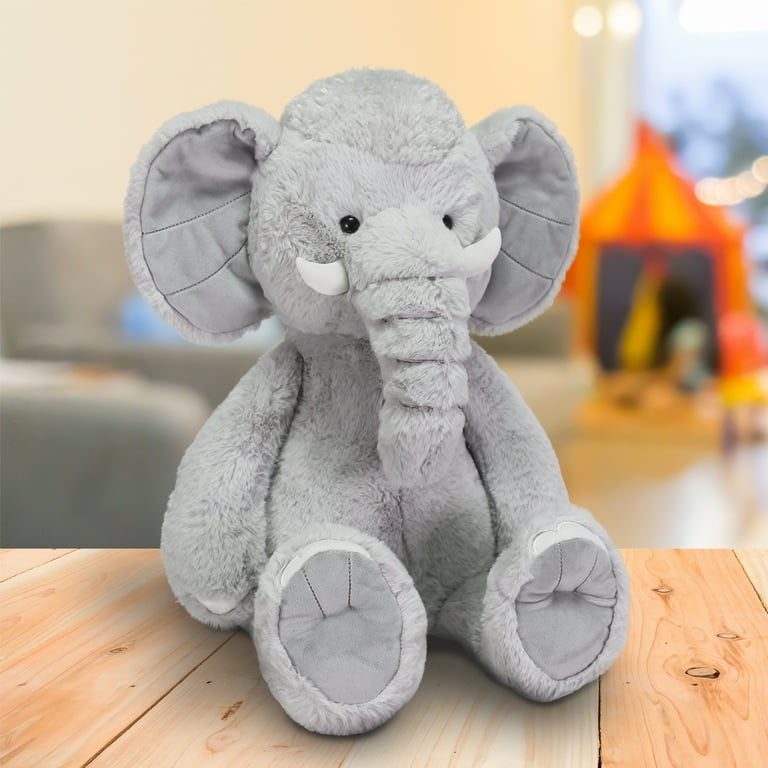 Kid Connection- Plush Grey Elephant-16inches - Walmart.com