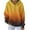 Yellow, variant on Women Oversized Hoodies Casual Long Sleeve Loose Fashion Pockets Pullover Tops Gradient Printed Hooded Sweatshirts