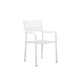thumbnail image 3 of Benjara Meta 22 Inch 6 Piece Dining Chair Set, White Aluminum Frame, Stackable, 3 of 5