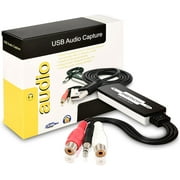 DIGITNOW USB Audio Capture Card Grabber for Vinyl Cassette Tapes to MP3 Converter, Support Mac & Windows 10/8.1/8 / 7 / Vista/XP