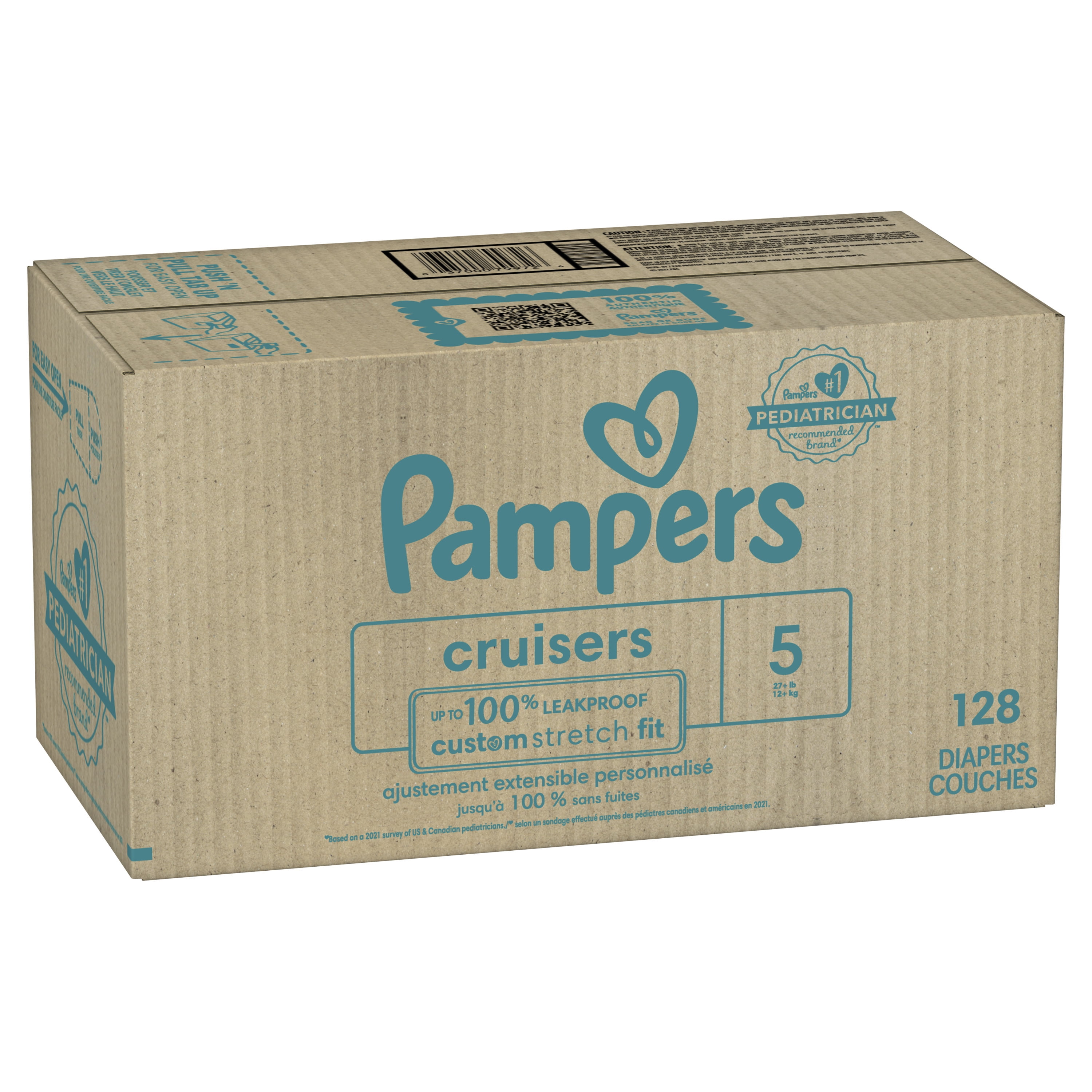 Pampers Cruisers Diapers Size 5, 128 Count (Select for More Options)