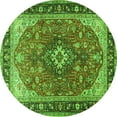 thumbnail image 1 of Ahgly Company Indoor Round Medallion Green Traditional Area Rugs, 5' Round, 1 of 1