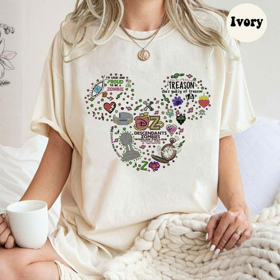 ZENUA Descendants Zombies World Tour Heart Shirt, The Rise Of Red Characters Shirt, Descendants Concert Tee, Summer Music Festival Outfits Hot Trending Shirt/Sweatshirt/Hoodie