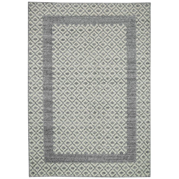 Mohawk Diamond Geo 30 Inch x 45 Inch Bath Rug with the Refined DiamondGeo Pattern, Gray