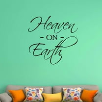 VWAQ Heaven On Earth Wall Decal - Heaven Quotes Wall Decor - Christian Sayings Wall Decals