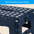 thumbnail image 3 of famuka Folding Step Stool 9 Inch Plastic Foldable Step Stool Holds Up to 330 lbs Foot Stool with Non-Slip Surface, 3 of 6