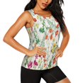 thumbnail image 2 of Balery Spring floral Camiseta sin mangas estampada ligera para mujer, tops de entrenamiento sin mangas, camisetas de yoga transpirables de secado rápido.-Large, 2 of 7
