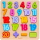 thumbnail image 1 of Juguetes de rompecabezas de números de madera, rompecabezas de letras y números ABC para niños pequeños de 1, 2 y 3 años, juguetes de aprendizaje preescolar para niños (rompecabezas de números), 1 of 5
