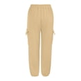 thumbnail image 5 of WTXUE Girls Cargo Pants, Scrub Pants Women's Loose Cargo Pants Retro Multi Pocket Low Waist Drawstring Pig Nose Buckle Slim, Scrub Pants Pantalones De Mujer, Bronze, 5 of 6