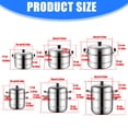 thumbnail image 5 of Multi Layer Steamer Steaming Pot Thickened Stainless Steel Construction Cookware, 5 of 17