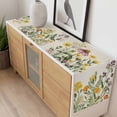 thumbnail image 4 of Spring Floral Table Runner - 90 Inch Long, Kitchen Dining Table Runner Dresser Scarves, Yellow Flowers Pastoral Botanical Rustic Farmhouse Decor for Coffee Tables Wedding Party Banquet, 4 of 8