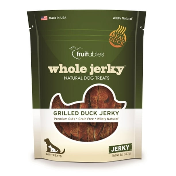 Fruitables Whole Jerky Grilled Duck Dog Treats, 5 oz