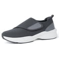 thumbnail image 1 of JABASIC Hombres Zapatos Ortopédicos para Diabéticos Zapatos para Edema para Pies Hinchados (US8/MX26.5,Gris), 1 of 8