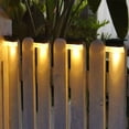 thumbnail image 1 of Outdoor Fence Post Deck Lights | Solar Powered IP65 Waterproof Garden Path Lighting - ABS Crystal Clear, 3 LED Beads, Warm White & RGB Color Modes | 4 Pack | Easy Install | 7.9x5x4.8cm, 1 of 7