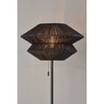 thumbnail image 4 of Adesso Gardner 63" Black & Travertine Decorative Floor Lamp with Black Rope Shade, 4 of 5