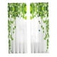 thumbnail image 3 of 2 cortinas de tul con hojas verdes y blancas para ventana. estilo D, 3 of 9