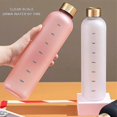 thumbnail image 3 of Motivational Water Bottle With Time Markings To Drink, Reusable Plastic Bottle With Bpa Free Tritan For Gym And Sports, 3 of 4