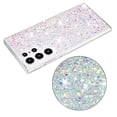 thumbnail image 3 of Allytechgroup Glitter Bling Phone Case for Samsung Galaxy S24 Ultra, Slim Fit Shockproof Anti-Scratch Perfect Phone Case for Girls and Women, White, 3 of 5