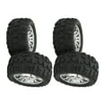 thumbnail image 2 of Neumáticos de goma RC de 4 Uds., neumáticos de goma de repuesto resistentes al desgaste con amortiguación fuerte para coche Traxxas Maxx Arrma Kraton 1/8 1/10 RC, 2 of 8