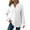 White, variant on Loopsun Womens Fall Tops, Long Sleeve T Shirts for Women, Women's Fashion Casual Solid Button V-neck Hooded Drawstring Pullover Top White, S