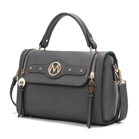 MKF Collection Sabrina Women Shoulder Bag, Crossover Purse Handbag by Mia K - Charcoal Gray