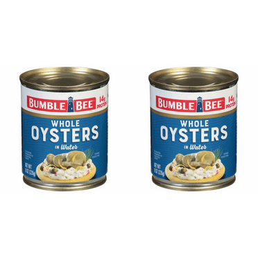 Bumble Bee Whole Oysters, 8 oz Pack of 2 - Whole Oysters, Premium Seafood, Smoked Flavor, Ready to Serve, Bulk Pack