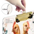 thumbnail image 3 of Acrylic Writing Board Silver 12.5*9 Inch Clipboards Transparent Acrylic Material Suitable For Office Classroom Teachers Fashion Bloggers Stationery Enthusiasts Two Cute Chickens, 3 of 9