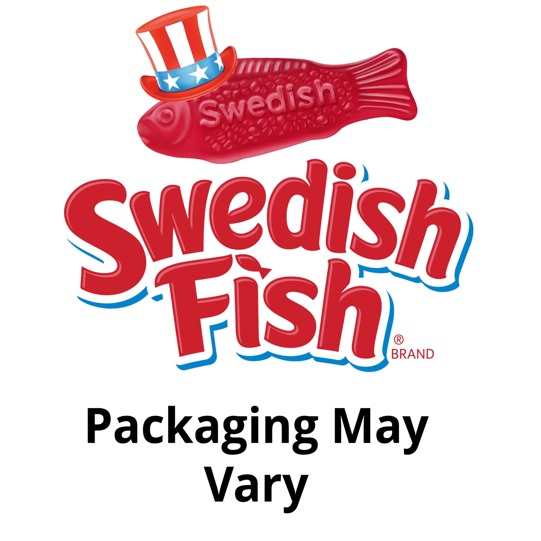 SWEDISH FISH Mini Red, White & Blue Soft & Chewy Gummy Candy, Bulk Candy, 1.8 lb