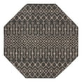 thumbnail image 4 of Unique Loom Outdoor Trellis Collection Area Rug - Tribal Trellis (7' 10" Octagon Charcoal Gray/Natural), 4 of 6
