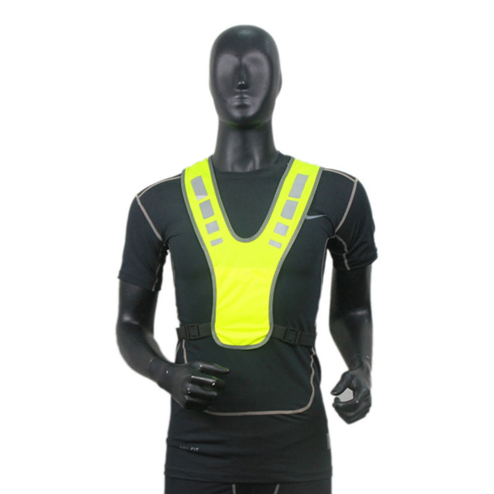 Reflective Safety Vest Jacket High Visibility Fluorescent Green for Cycling Running Motorcycle Outdoor Work