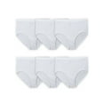 thumbnail image 2 of Fit for Me Women's Plus Underwear White Cotton Briefs, 6-Pack, 2 of 6