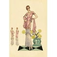 thumbnail image 2 of Vintage Fashion 13x18 Black Ornate Wood Framed with Double Matting Museum Art Print Titled - Party Dress in Pink and Blue, 2 of 4