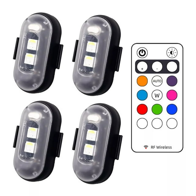 braveheart Led Motorcycle Car Light Strobe Wireless Remote Control Purp Le Yellow Motorcycle Led Car Motorcycle 4 lamps+controller