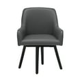 thumbnail image 3 of Studio Designs Home Spire Luxe Swivel Chair with Arms, Dining/Office, Black/Smoke Leather, 3 of 9