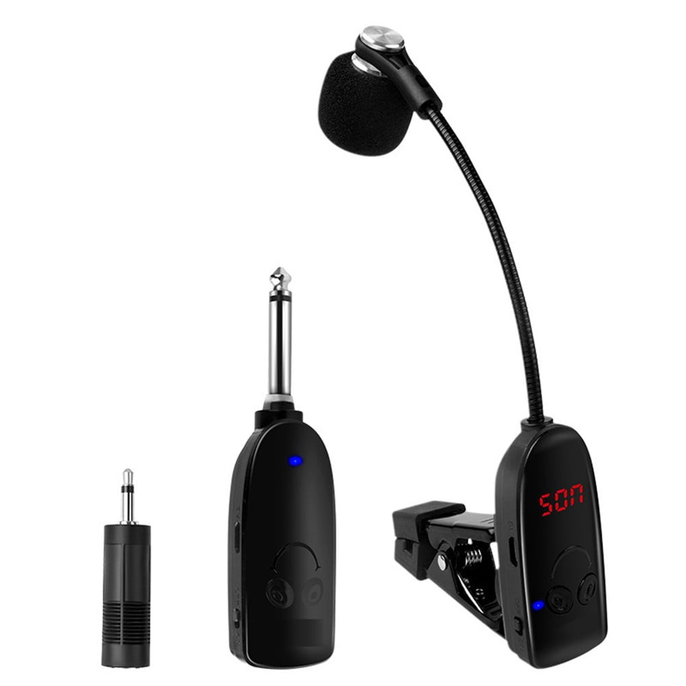 SPRING Professional UHF Wireless Instrument Microphone System For Saxophone Trumpet Sax