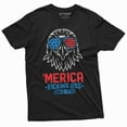thumbnail image 3 of Usa Eagle Merica Tee Shirt Mens Cool 4Th Of July Tshirt 1776 Independece Tee-Shirt (Large Navy Blue), 3 of 5