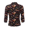 thumbnail image 3 of Doublju Women's Ruched 3/4 Sleeve Open Front Blazer Jacket with Plus Size, 3 of 4