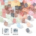 thumbnail image 6 of 1Box 160Pcs 8 Colors Crackle Glass Beads Dyed & Heated Square Mixed Color 6x6x6mm Hole: 1.4mm 20pcs/color, 6 of 7