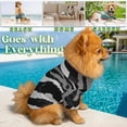 thumbnail image 2 of Grey Tiger Stripe Camouflage Hawaiian Shirt for Adults and Dogs, Tropical Summer Design, Comfortable Short Sleeve Beach Apparel for Pets and Owners, 2 of 8