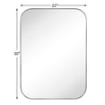 thumbnail image 3 of TEHOME Mid-Century Modern Chic Metal Rounded Wall Mirrors 22'' x 30'' - Brushed Nickel, 3 of 5